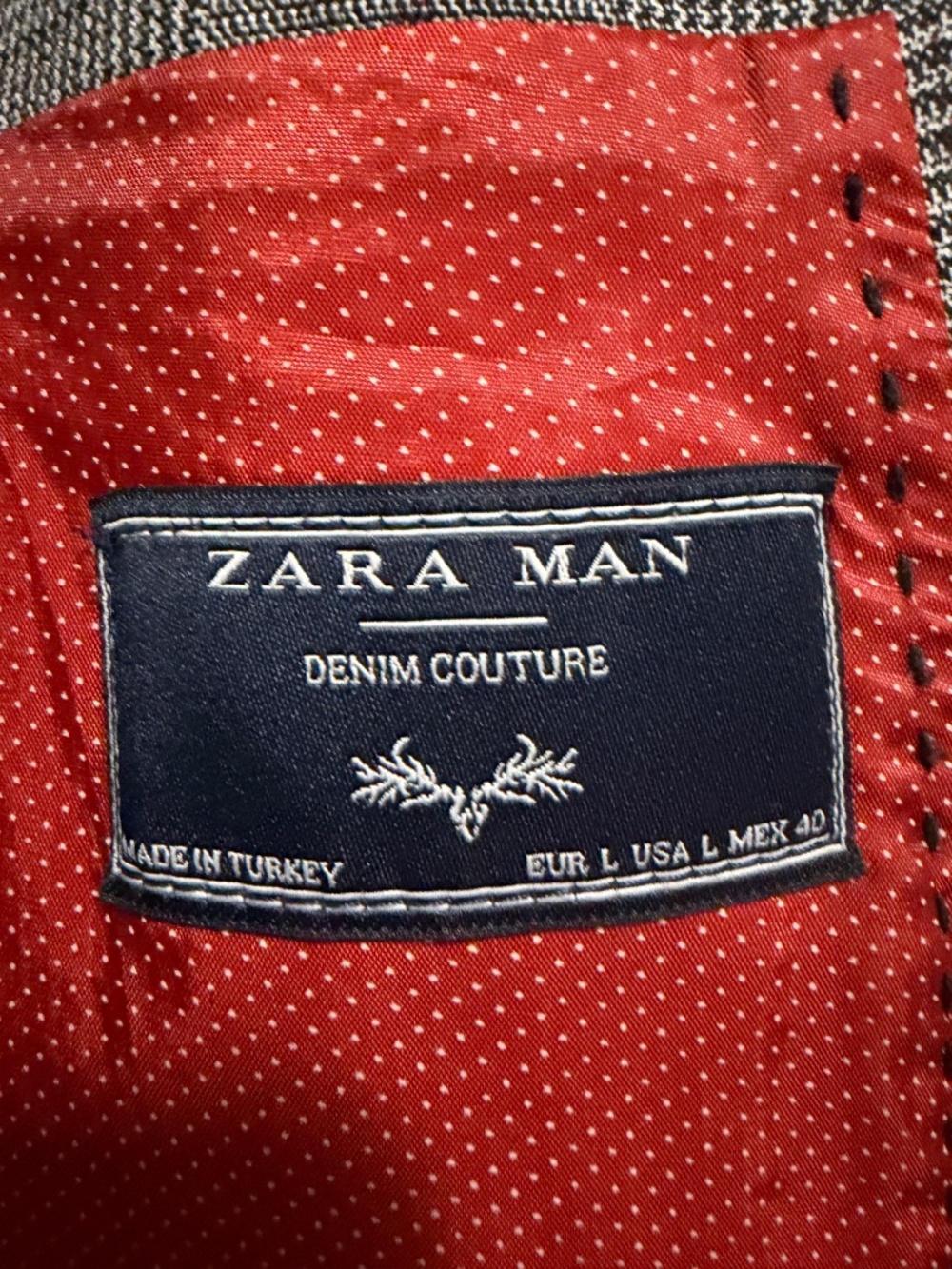 Zara Men's Gray Glen Plaid Sport Coat Blazer - Picture 2 of 5
